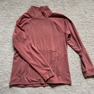 mock neck outdoor pullover sweatshirt